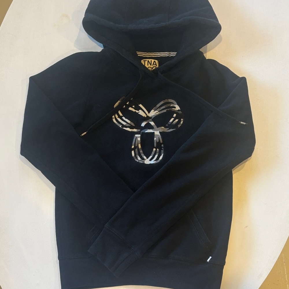 TNA Black Hoodie with Grey Camo Logo